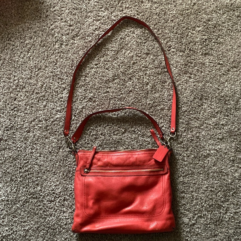 Vintage COACH Poppy pebbled leather